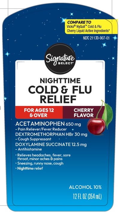 750l-albertsons-nighttime Cold Flu-2x12floz-front Label (750l Albertsons Nighttime Cold Flu 2x12floz Front Label)
